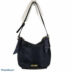 Liz Claiborne Black Purse With Gold Chain N scarf